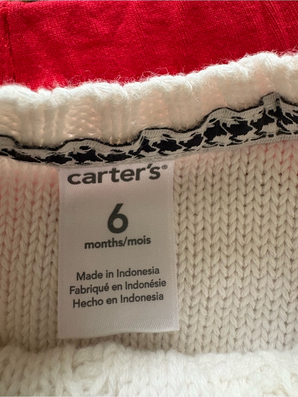 Carter's Cream Cable-Knit Button-Shoulder Sweater Set - Picture 6 of 7